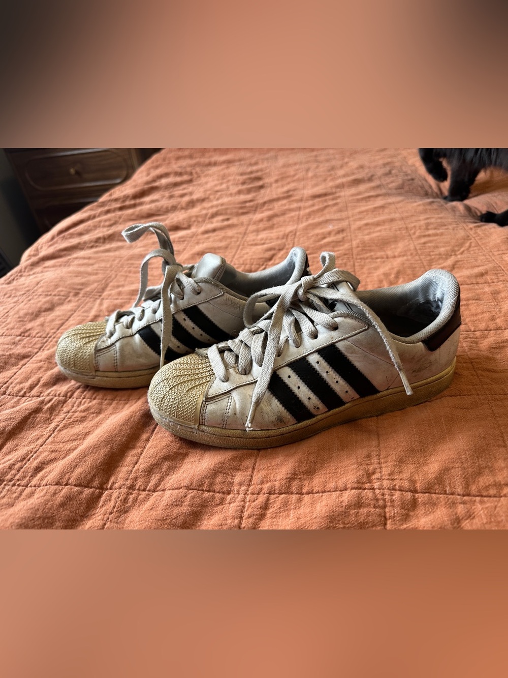 Adidas Superstar black and white sneakers